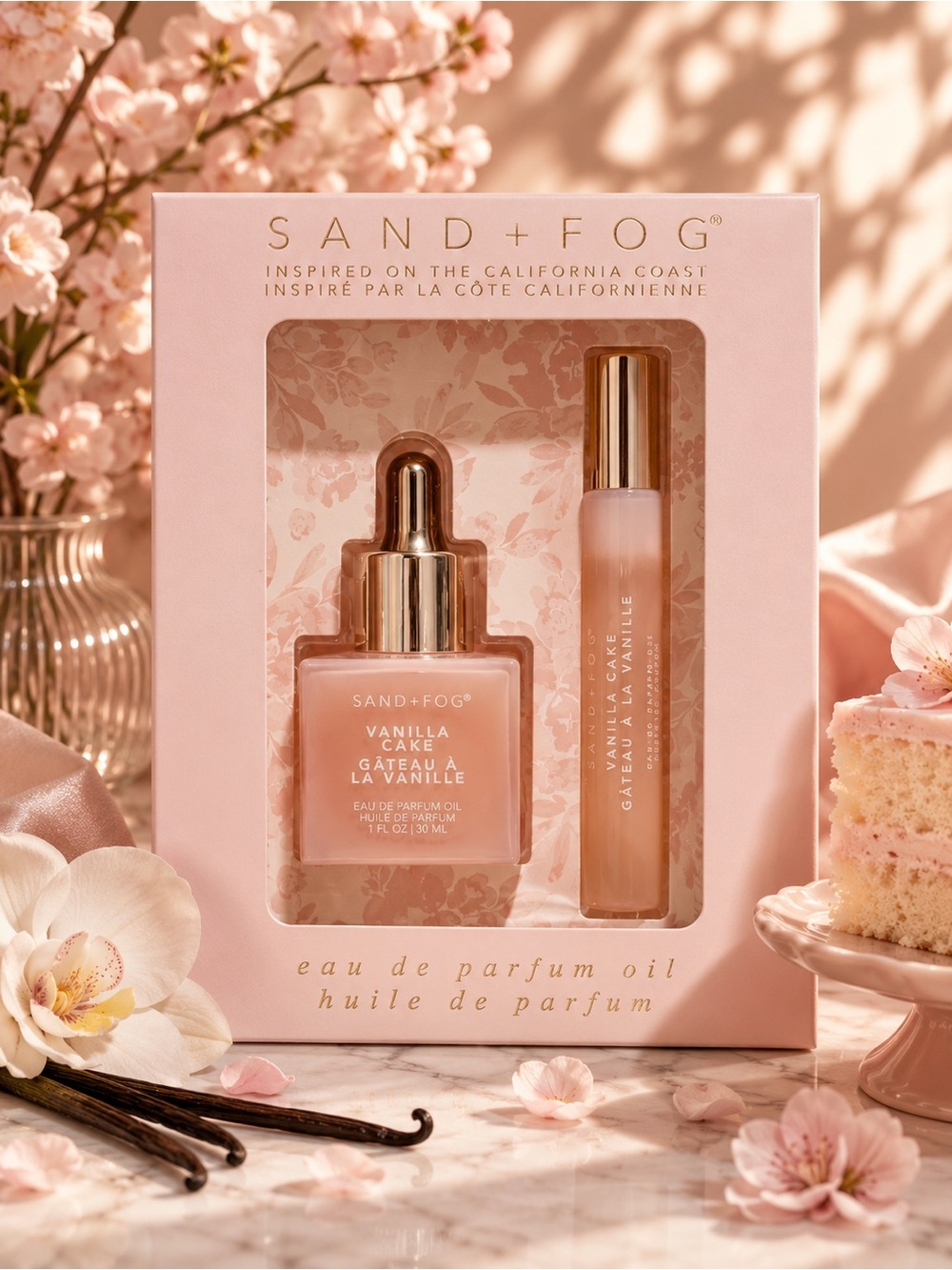 SAND + FOG Vanilla Cake Eau de Parfum Oil Gift Set 🎂🤍